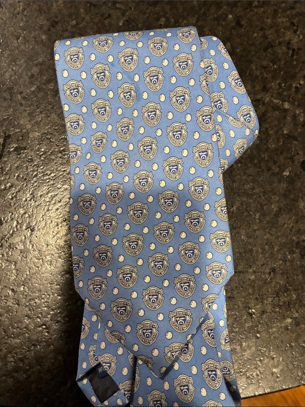 Vineyard Vines Light Blue Crest Motif Men's Tie